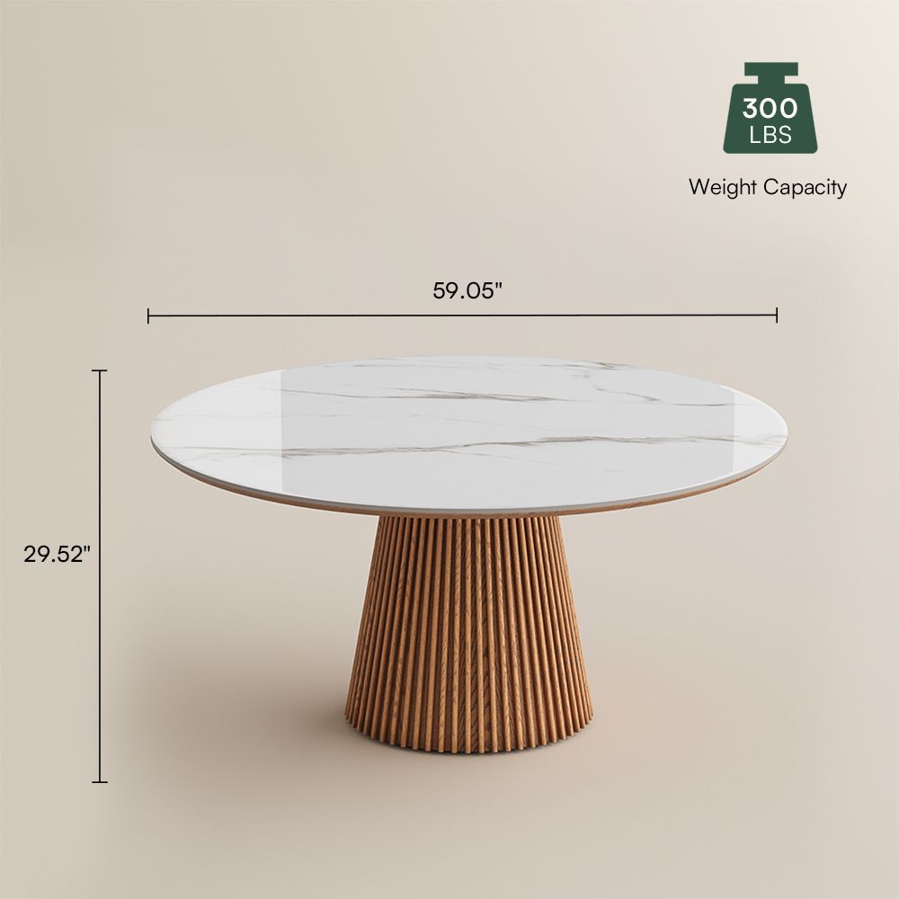 White White Glossy Sintered Stone Dining Tables