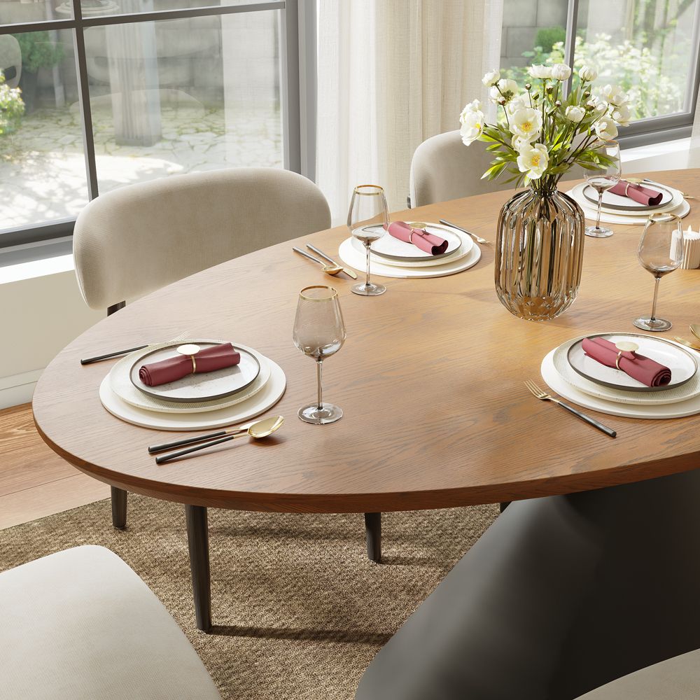 Black Walnut Color Engineered Wood Dining Tables