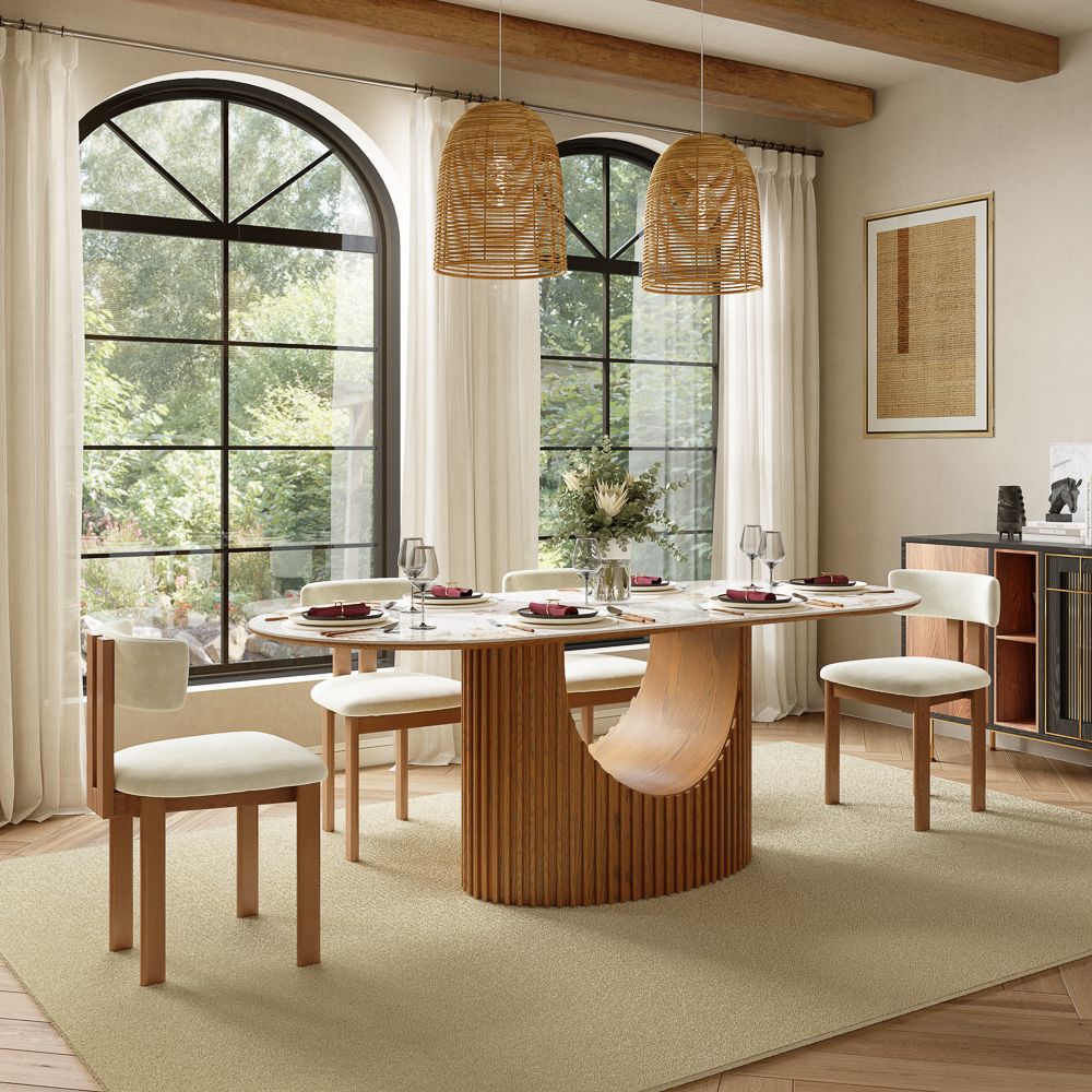 Walnut Pandora Solid +PlyWood Dining Tables