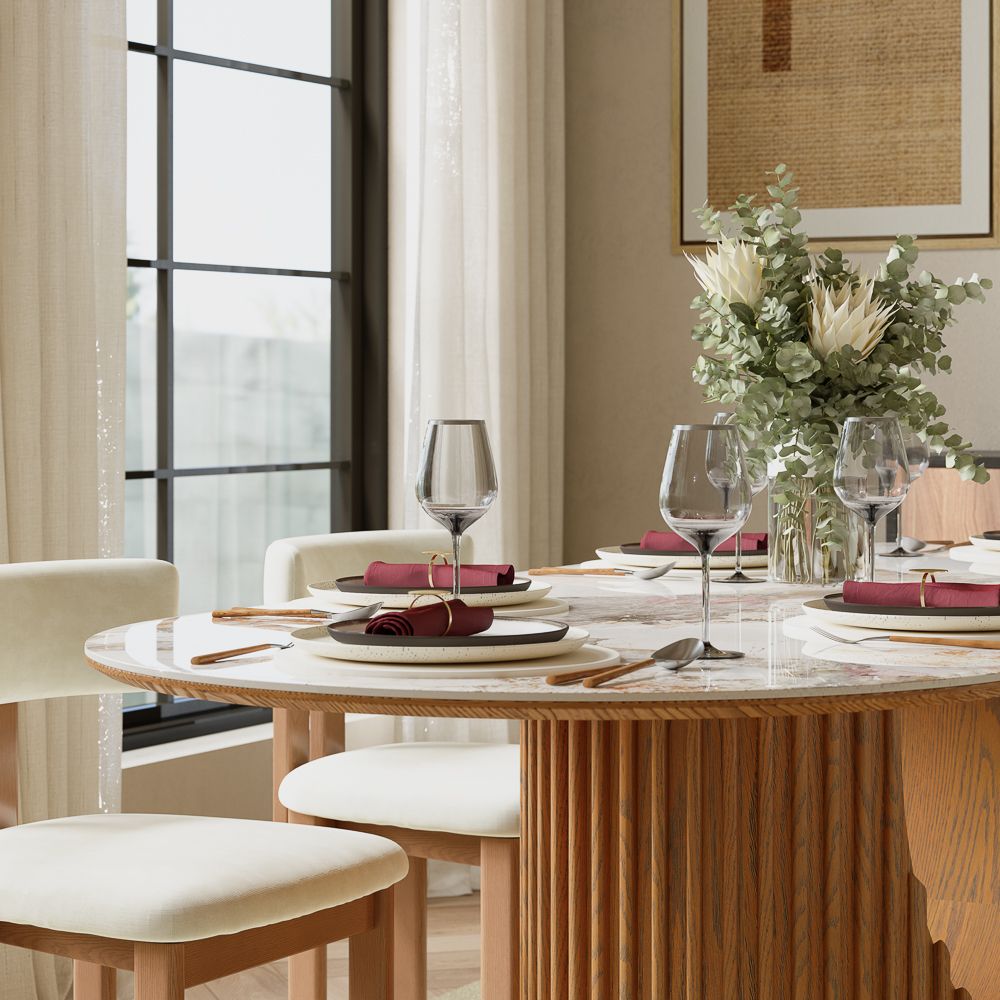 Plywood Pandora Solid +PlyWood Dining Tables