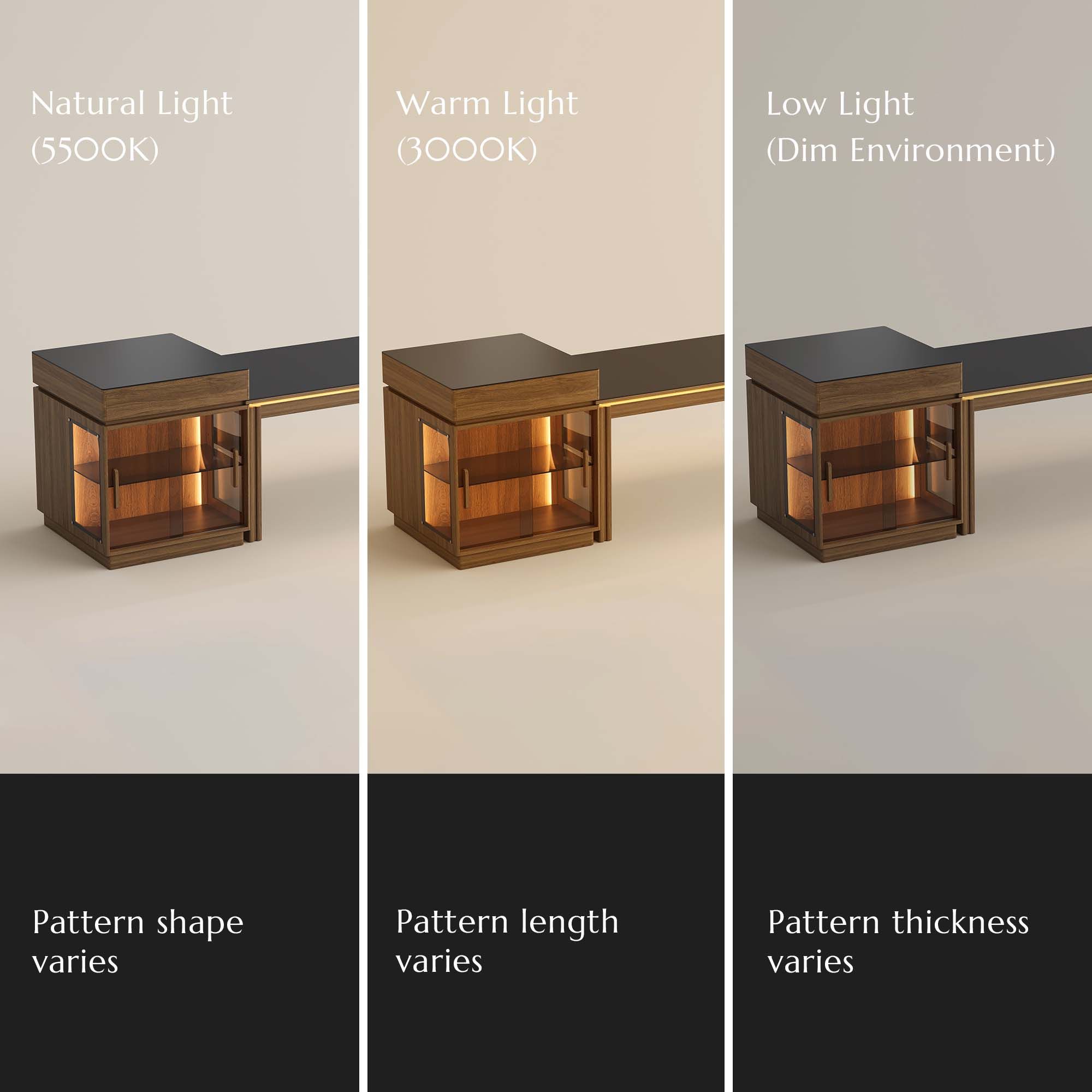 Triangle Black MDF & Matte Sintered Stone Dining Tables