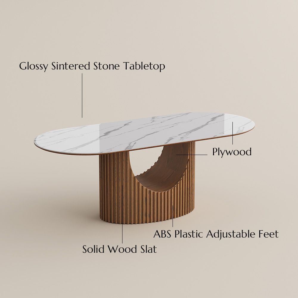 Walnut White Solid +PlyWood Dining Tables