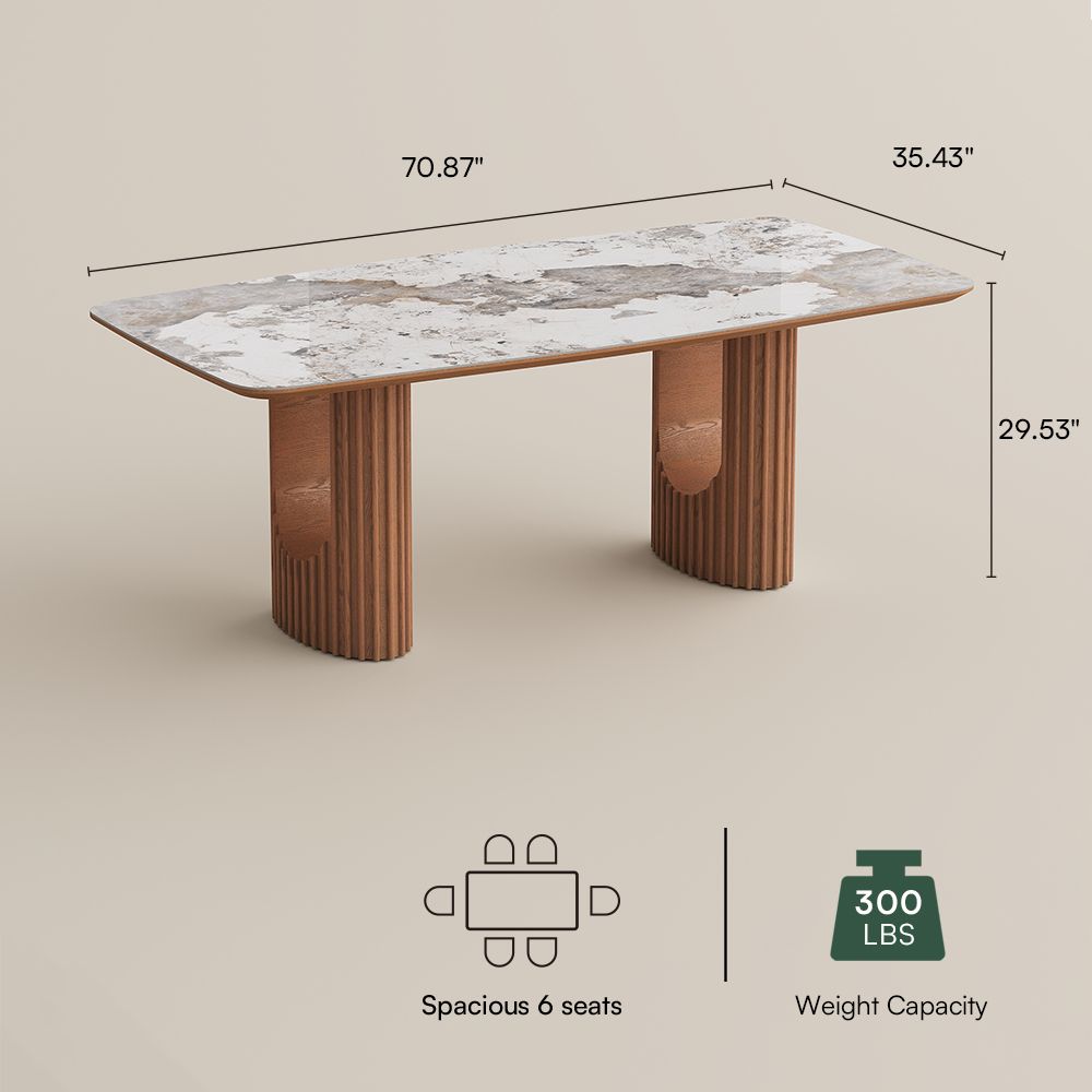 Glossy Sintered Stone Dining Tables