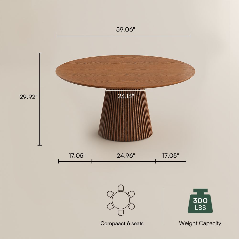 for 6 Walnut Color Plywood + Ash veneer Dining Tables