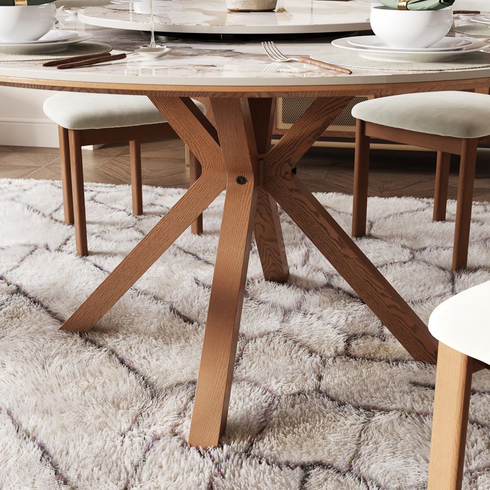 Seats 6 Pandora Glossy Sintered Stone Dining Tables