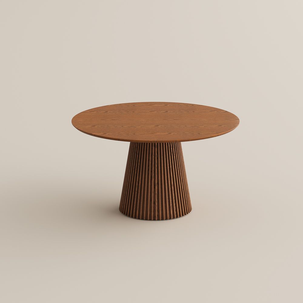 Partial Assembly Required Walnut Color Plywood + Ash veneer Dining Tables