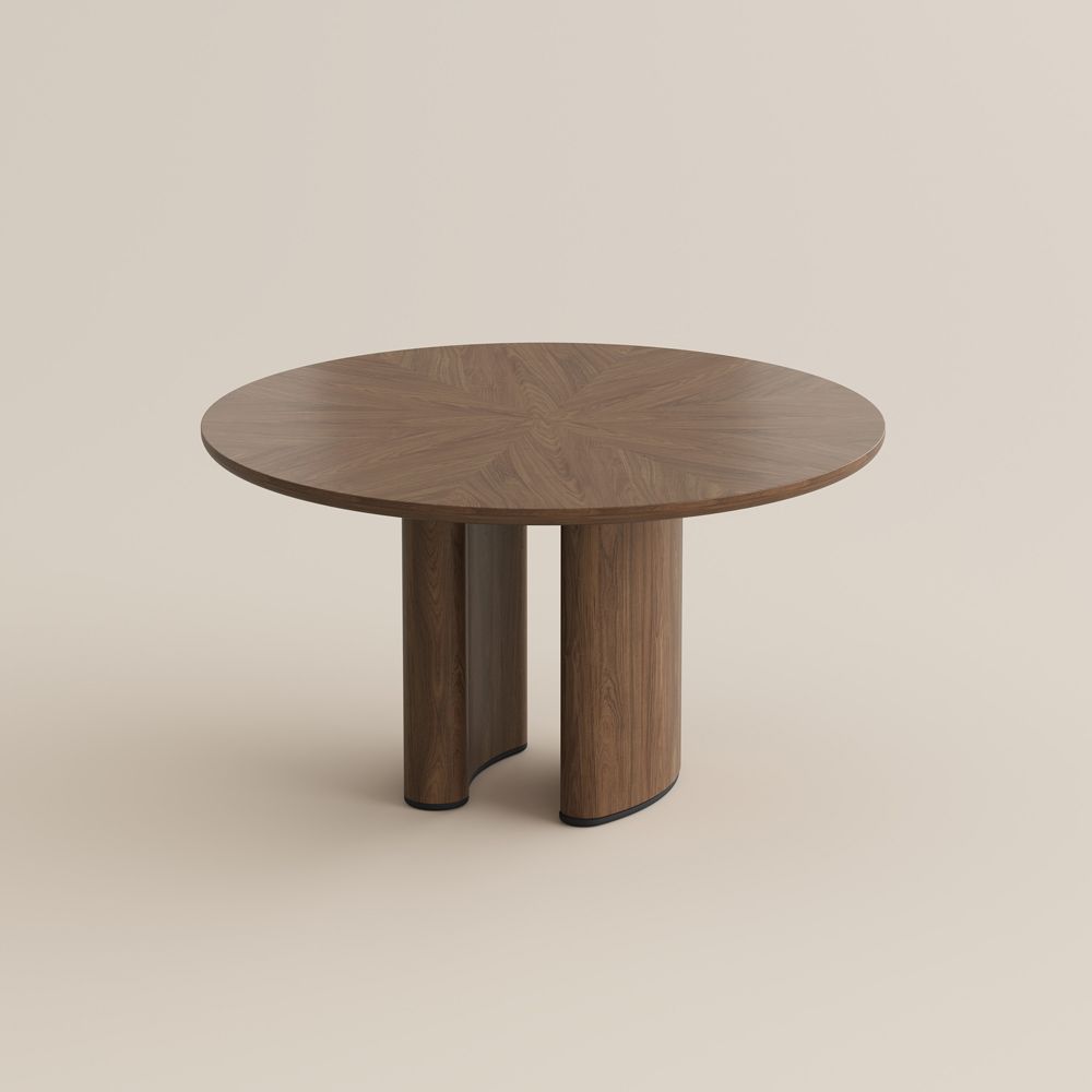 Walnut Color Engineered Wood Dining Tables