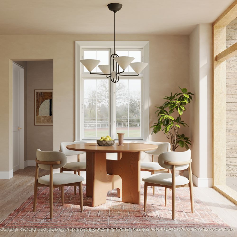 Seats 4 Walnut Color Engineered Wood Dining Tables