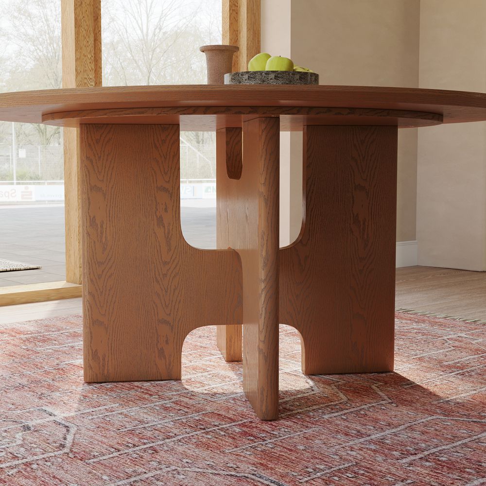 MDF Walnut Color Engineered Wood Dining Tables