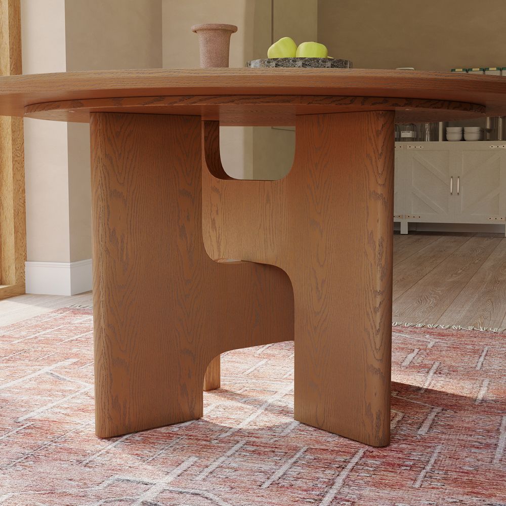 Partial Assembly Required Walnut Color Engineered Wood Dining Tables