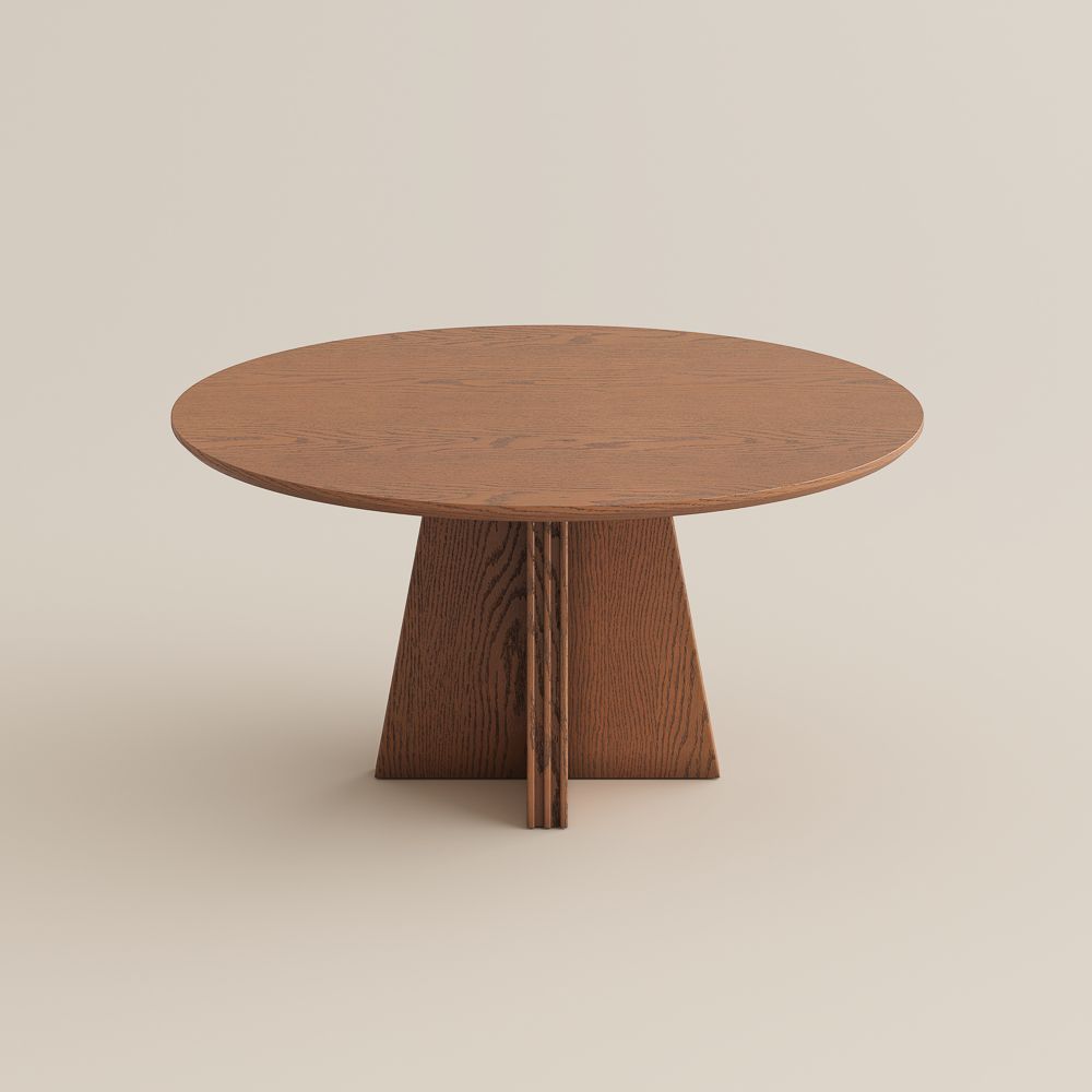 MDF Walnut Color Engineered Wood Dining Tables