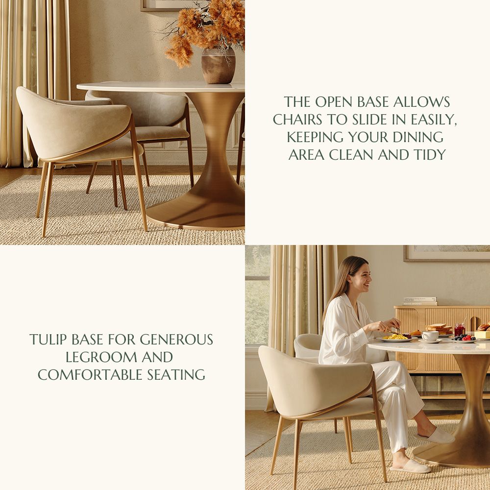 Living Room White Glossy Sintered Stone Dining Tables