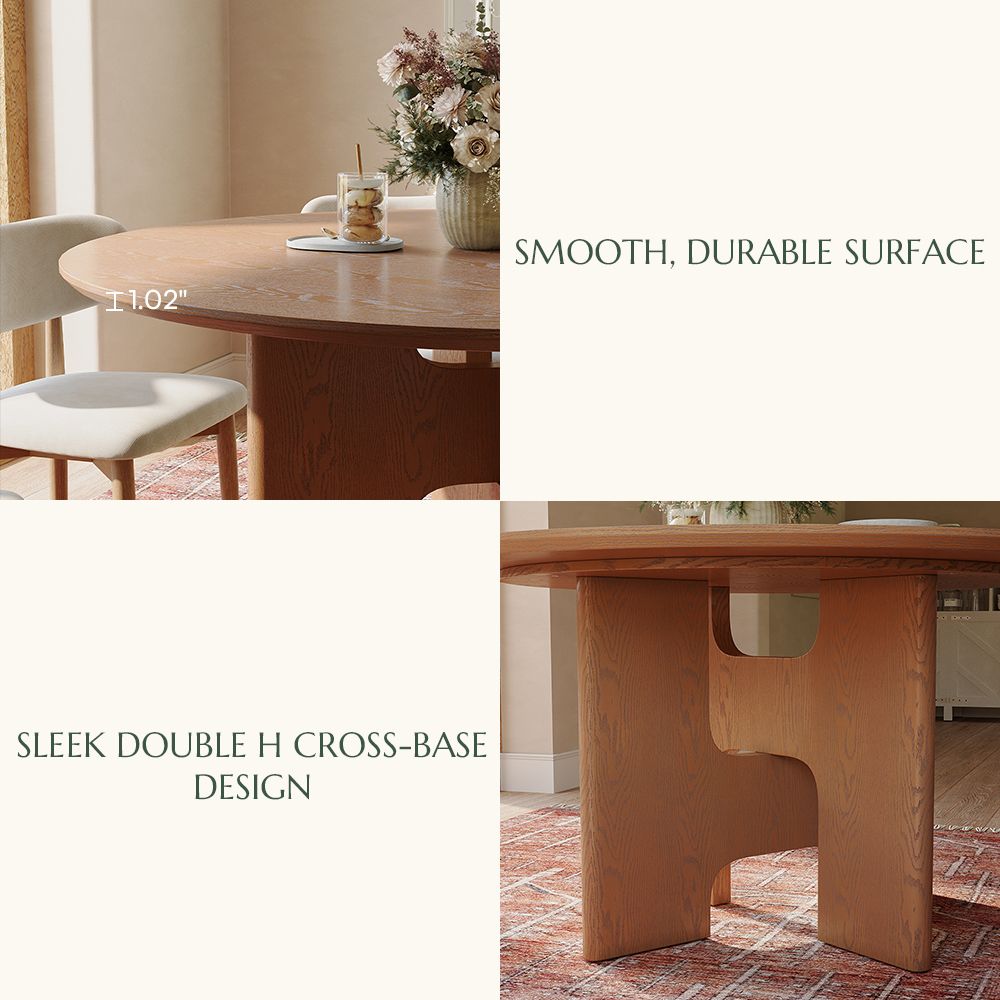 MDF Walnut Color Engineered Wood Dining Tables