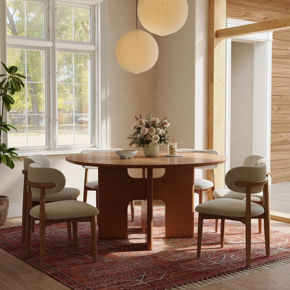 Walnut Color Walnut Color Engineered Wood Dining Tables
