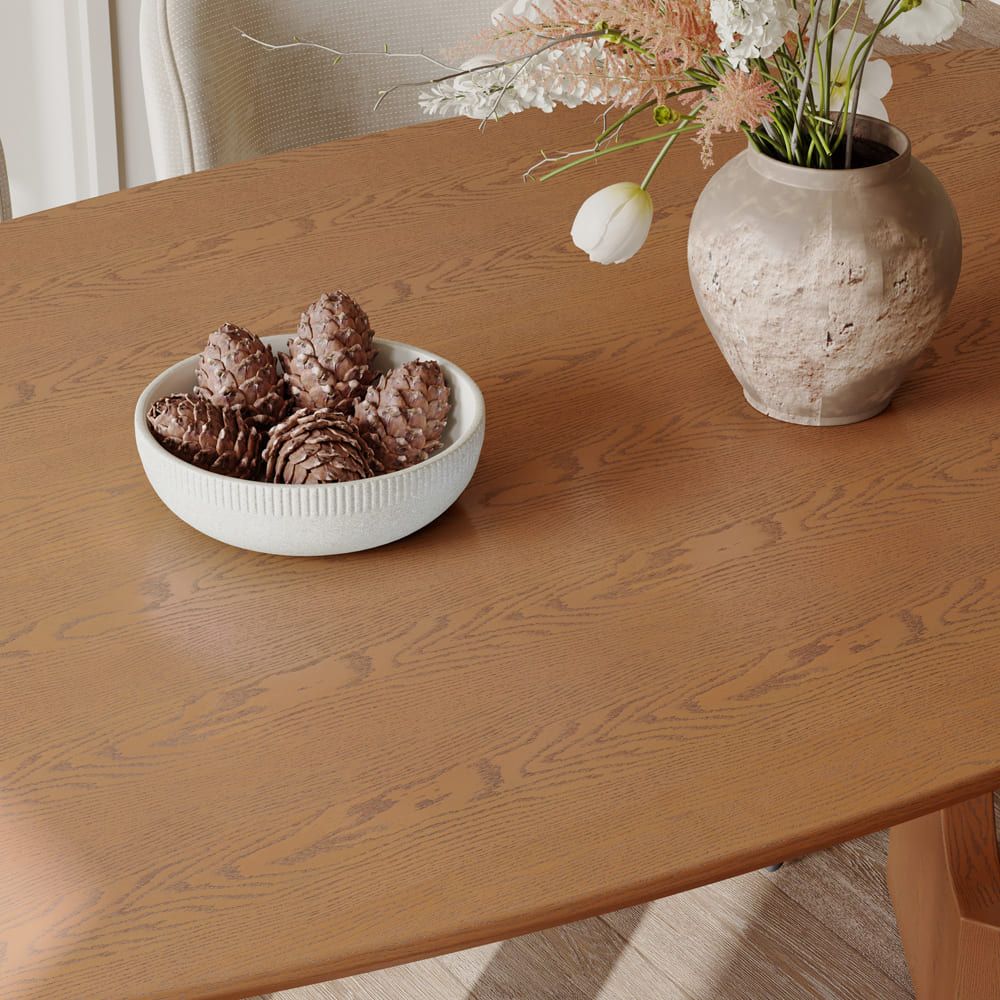 Wood Walnut Color Engineered Wood Dining Tables