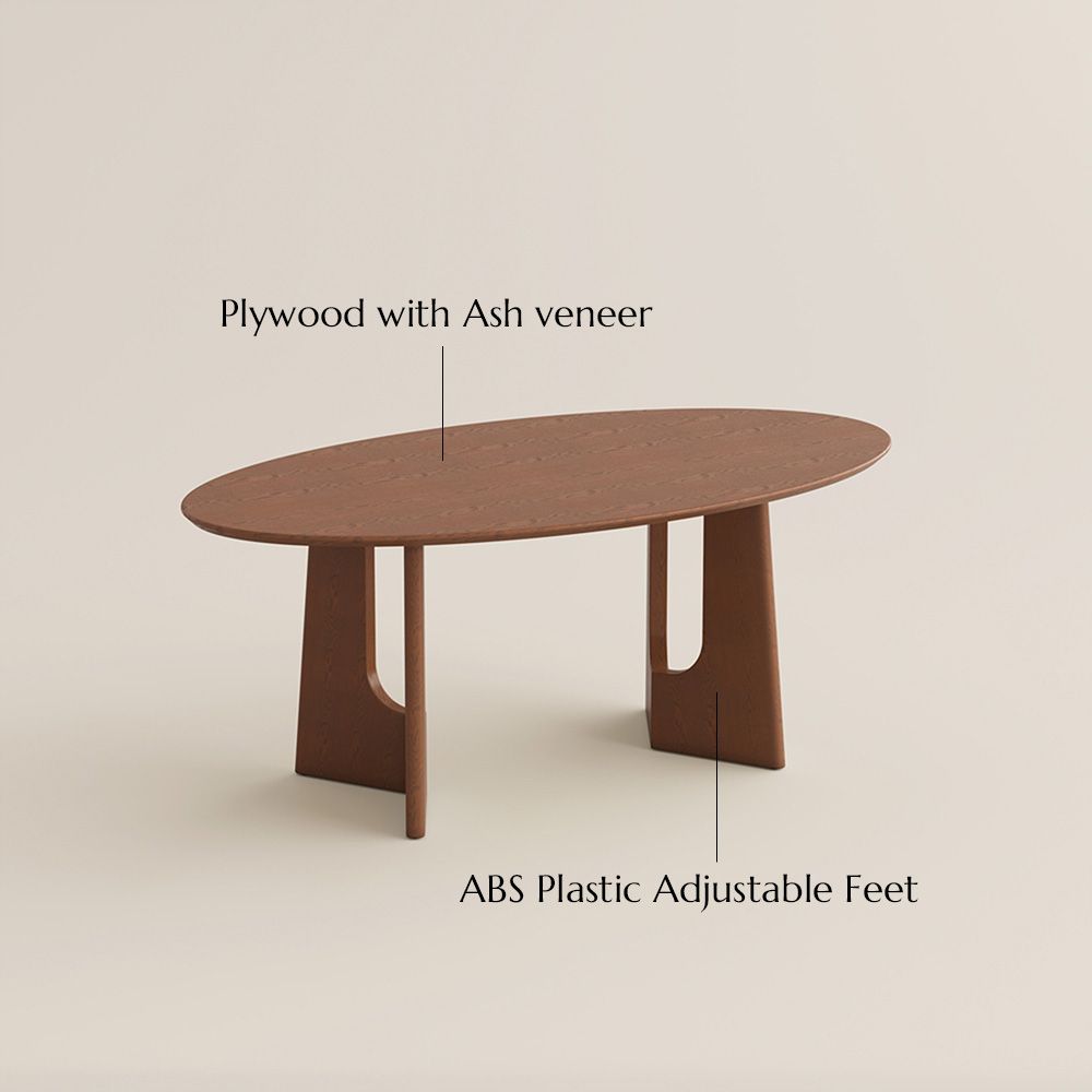 Walnut Color Engineered Wood Dining Tables