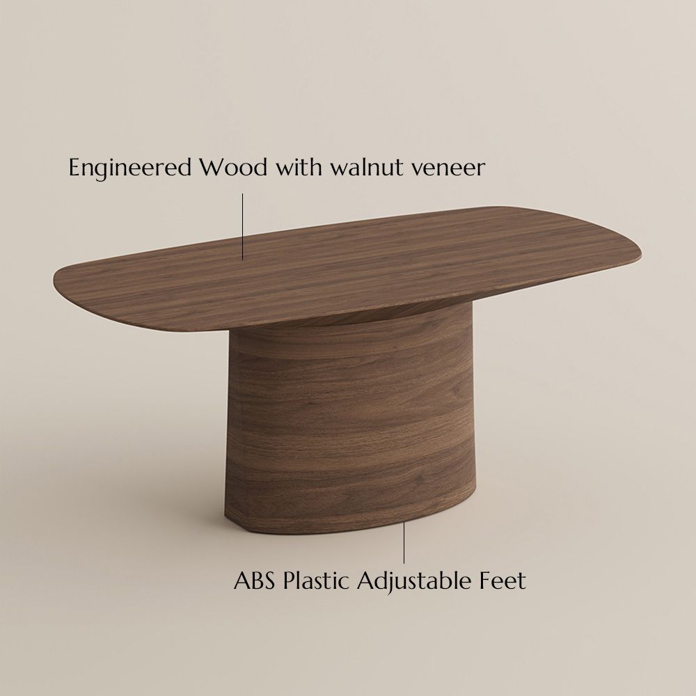 Walnut Walnut Color Engineered Wood Dining Tables