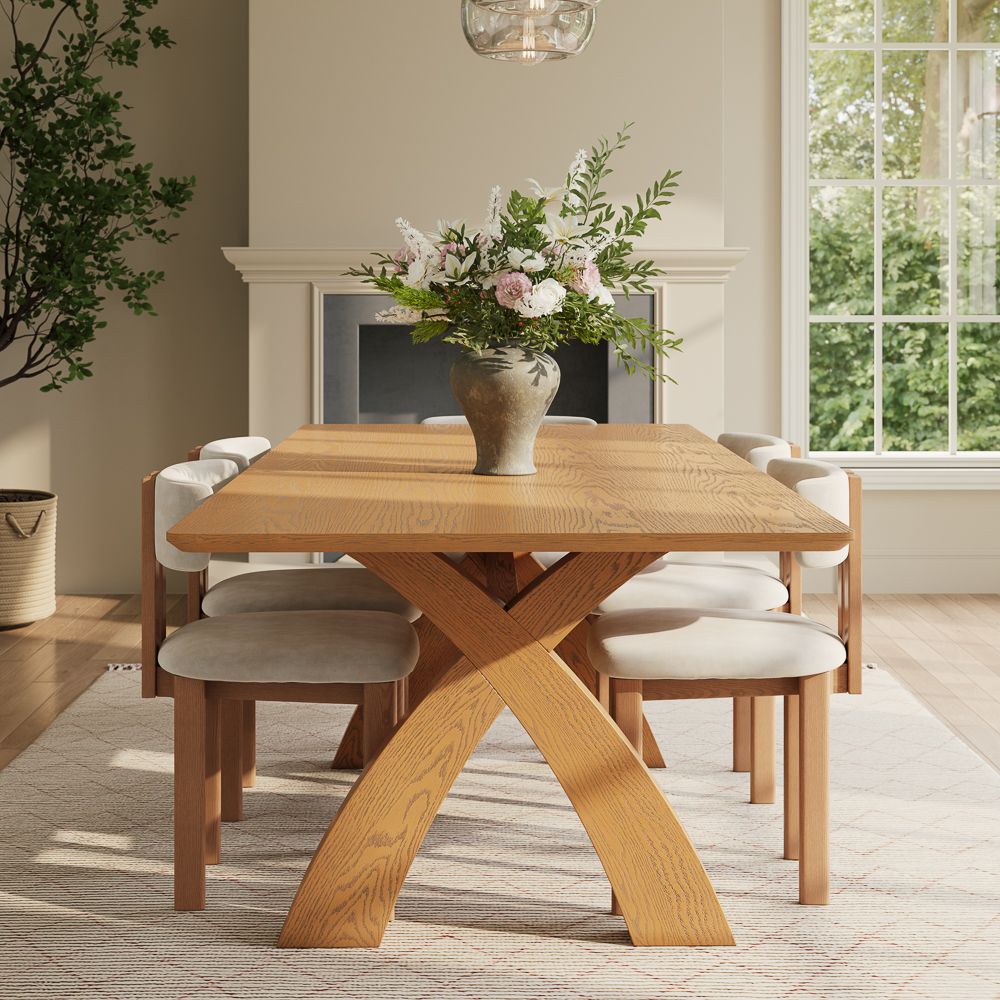 Walnut Color Engineered Wood Dining Tables