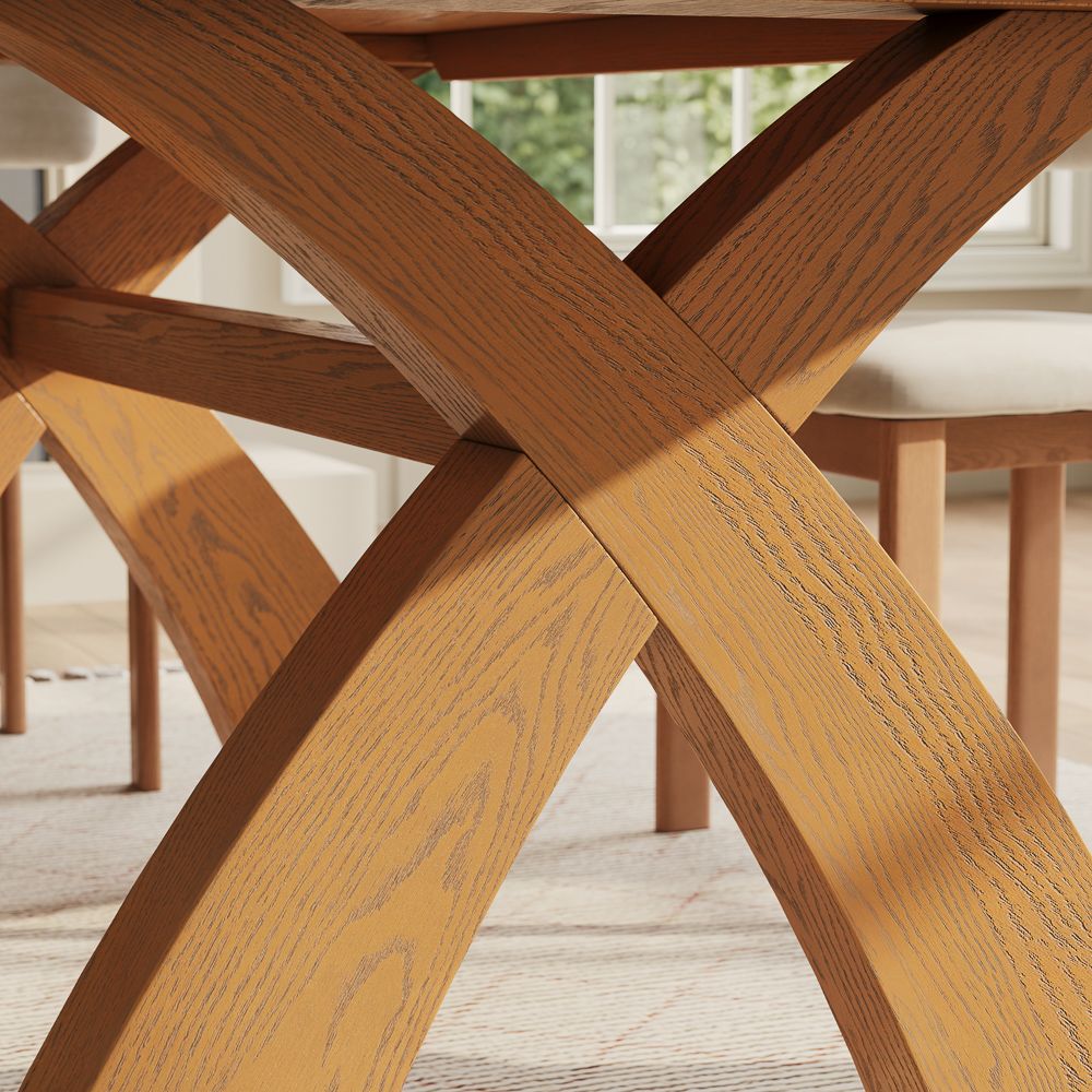 Walnut Color Engineered Wood Dining Tables