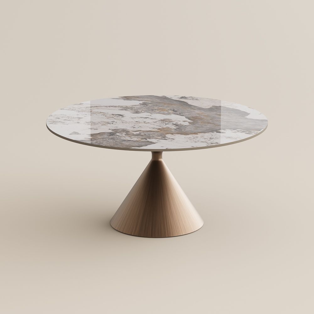 Metal Pandora Glossy Sintered Stone Dining Tables