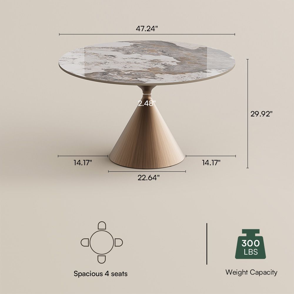 Seats 4 Pandora Glossy Sintered Stone Dining Tables