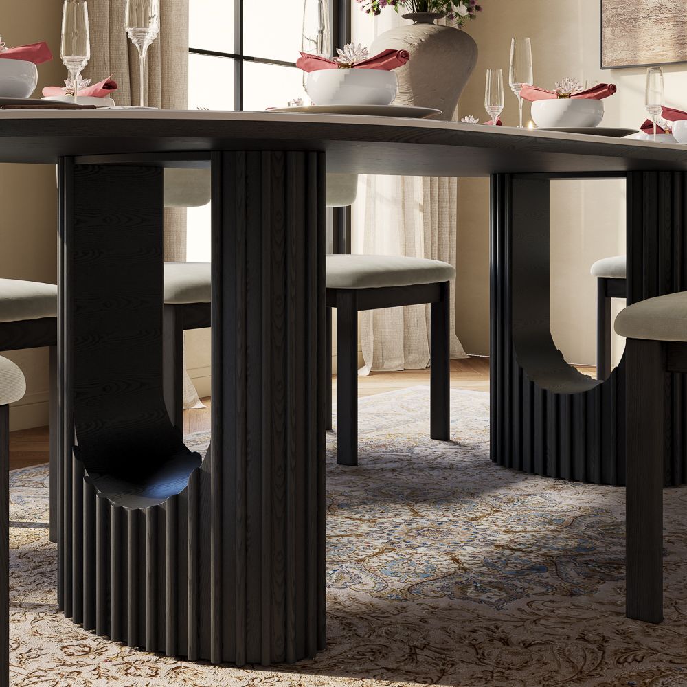 Sintered Stone White Glossy Sintered Stone Dining Tables