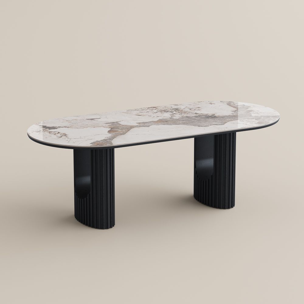 Pandora Glossy Sintered Stone Dining Tables