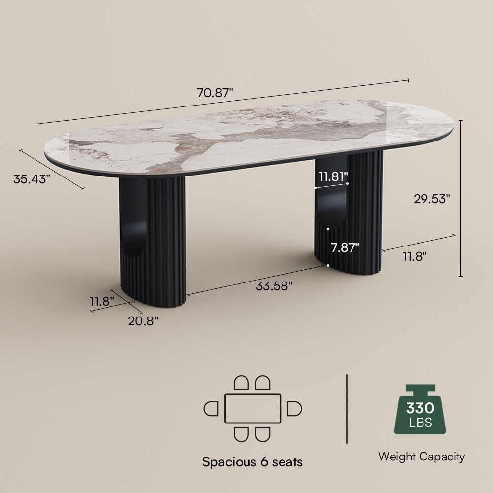 Pandora Glossy Sintered Stone Dining Tables