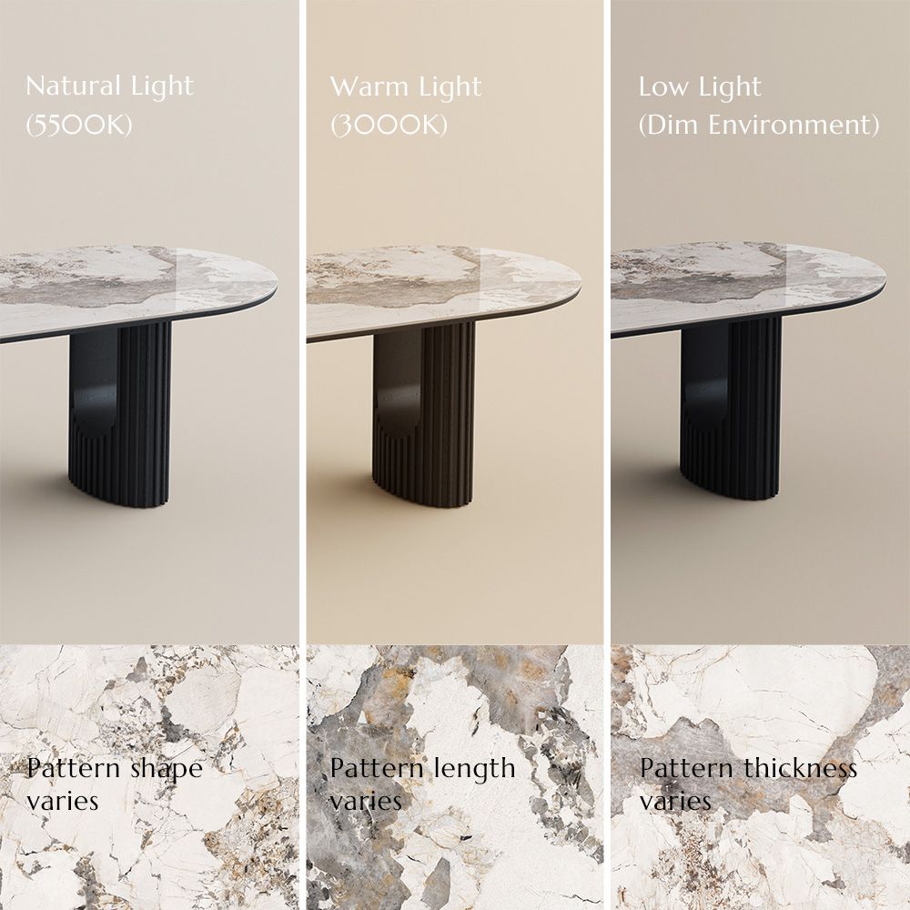 Pandora Glossy Sintered Stone Dining Tables