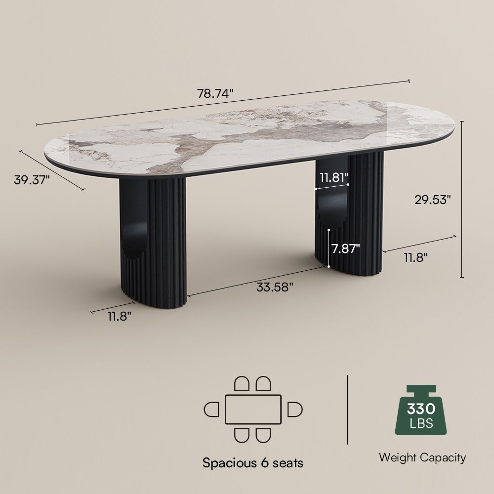 Silva Pandora Glossy Sintered Stone Dining Tables