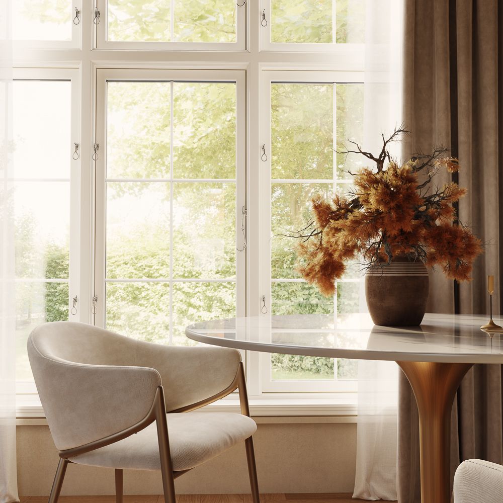 Small Space White Glossy Sintered Stone Dining Tables