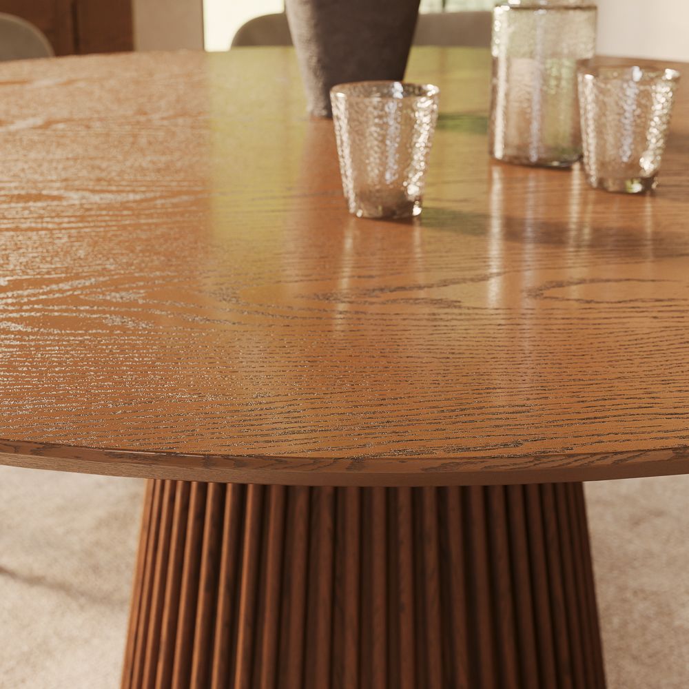 Mid-Century Modern Walnut Color Plywood Dining Tables