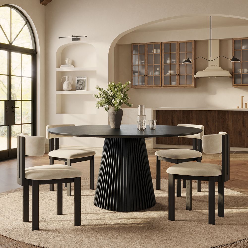 Mid Century Black Plywood Dining Tables