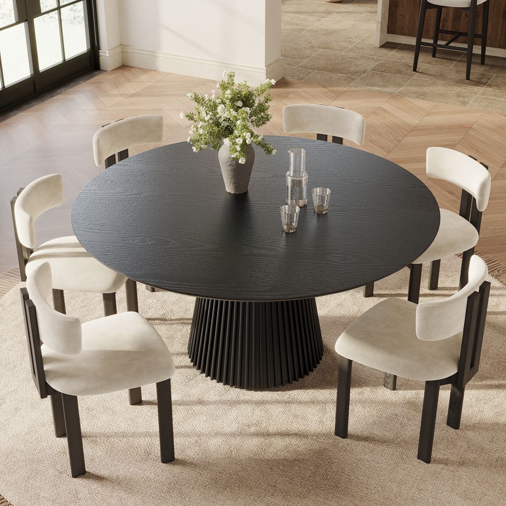 Walnut Color Black Plywood Dining Tables
