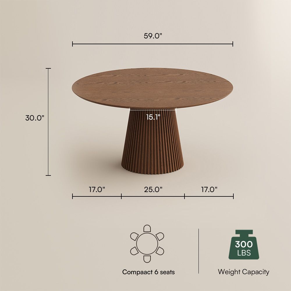 for 6 Walnut Color Plywood Dining Tables
