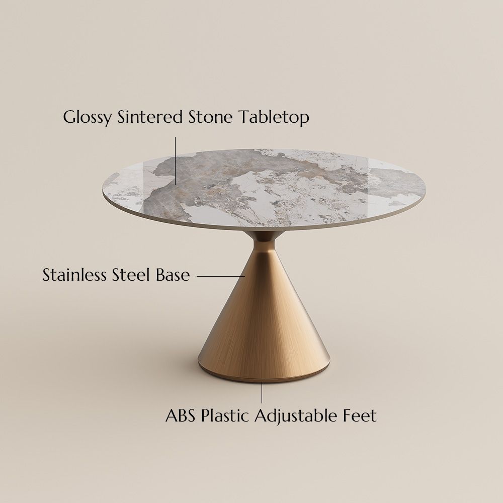 Kitchen Pandora Glossy Sintered Stone Dining Tables