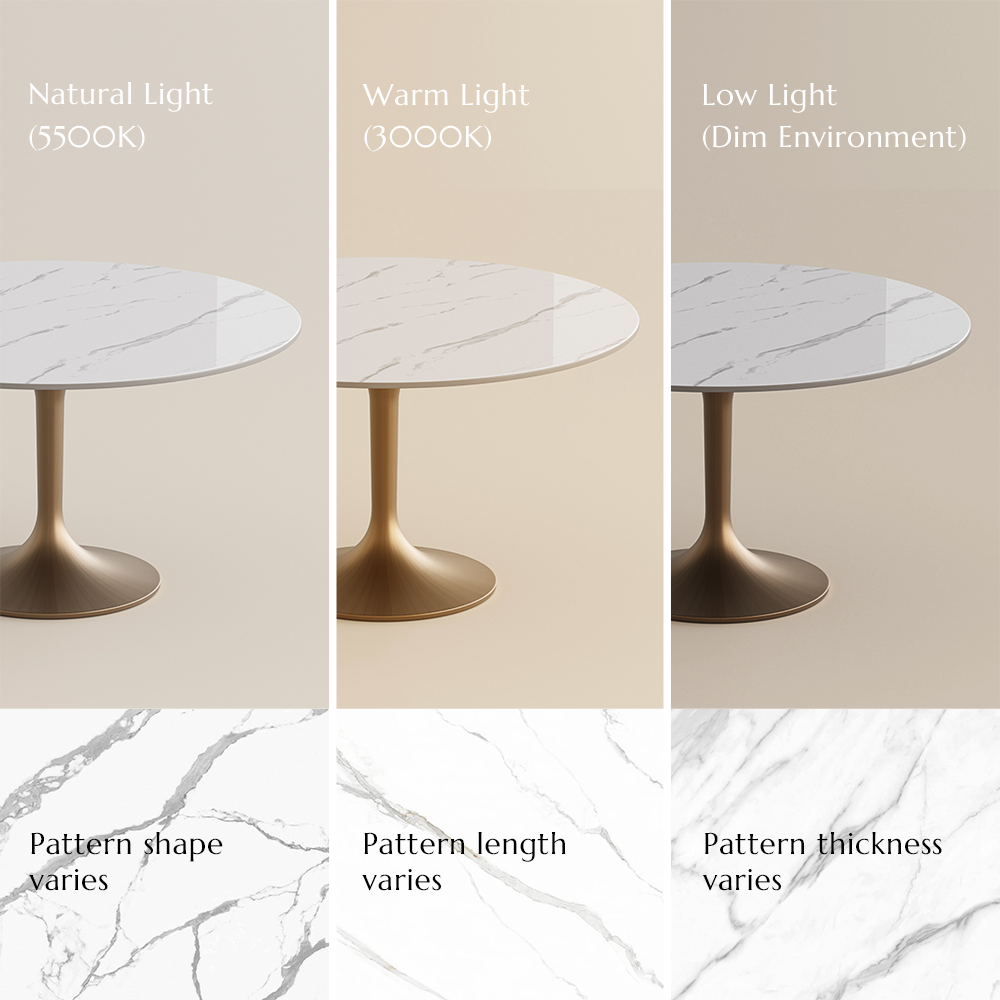 Small Space White Glossy Sintered Stone Dining Tables