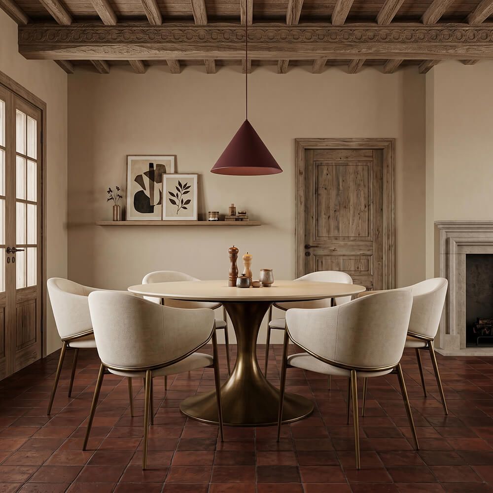 Luxury White Glossy Sintered Stone Dining Tables