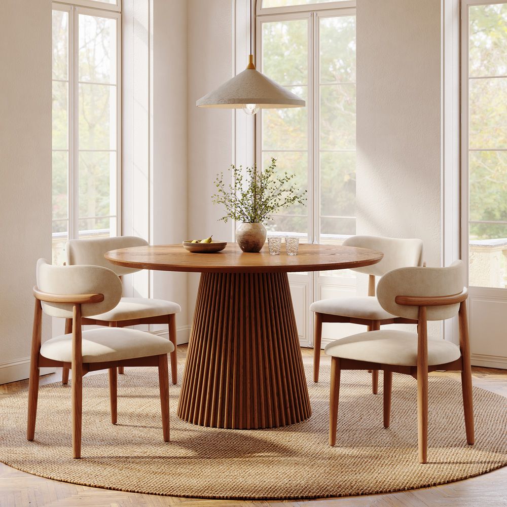 Wood Walnut Color Plywood Dining Tables
