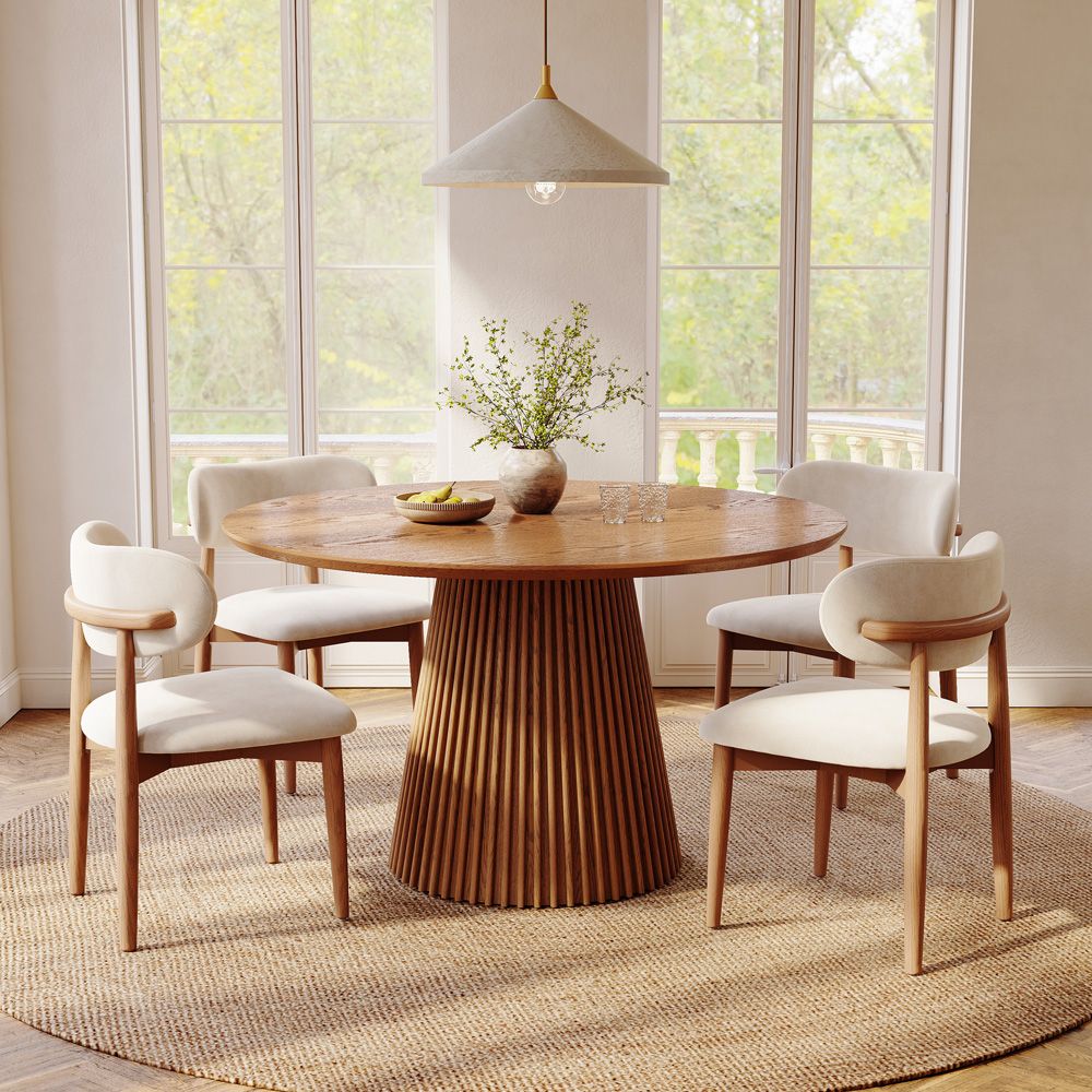 MDF Walnut Color Plywood Dining Tables