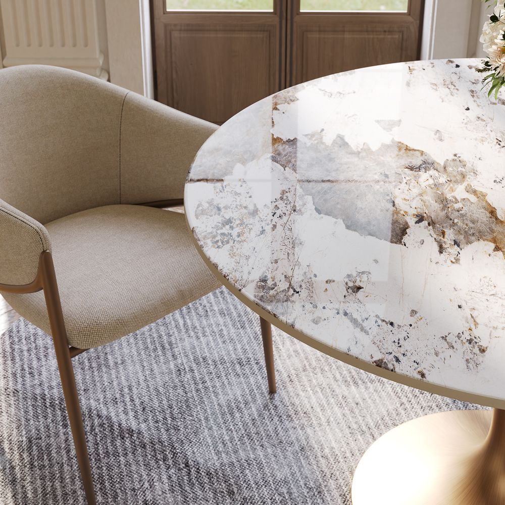 Pandora Glossy Sintered Stone Dining Tables