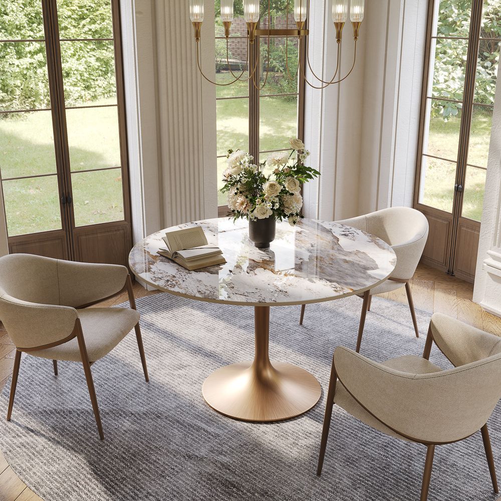 Pandora Glossy Sintered Stone Dining Tables