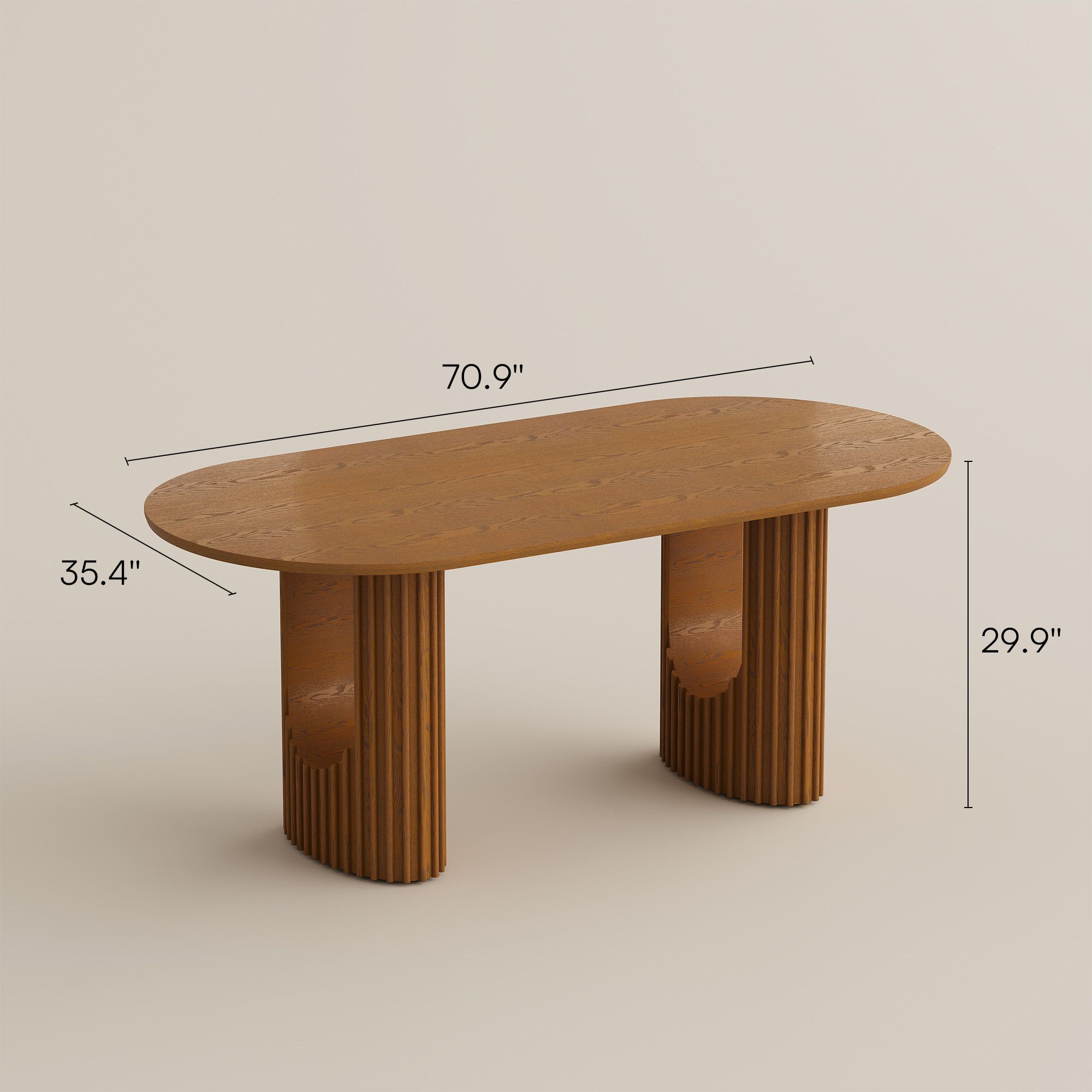 Solid Wood Walnut Color Dining Tables