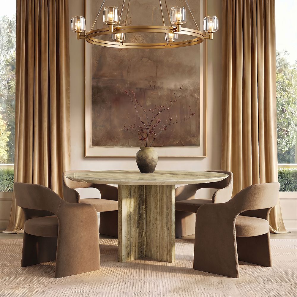 Minimalist Yellow Marble Dining Tables