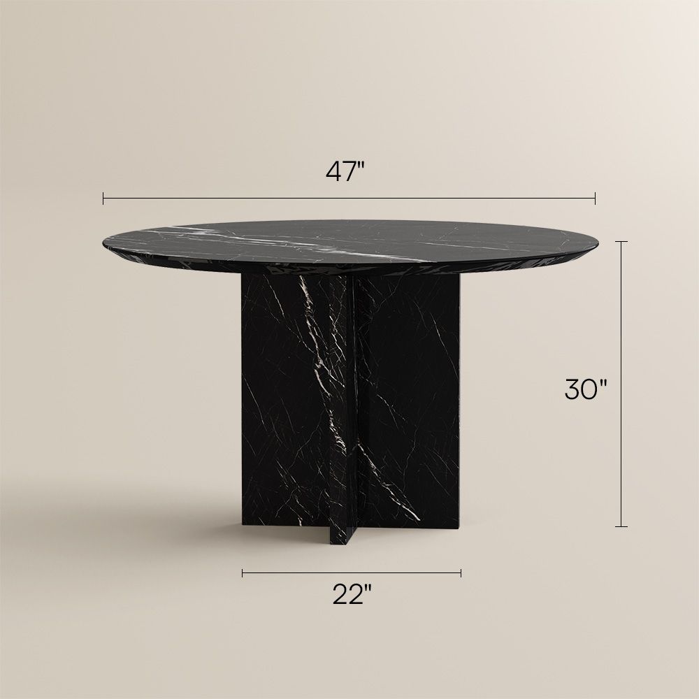 Living Spaces Black Marble Dining Tables