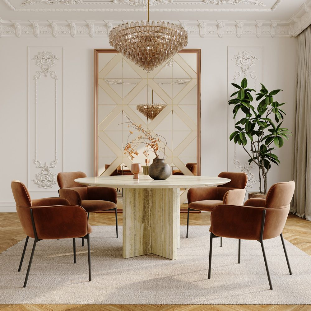 Luxury Yellow Marble Dining Tables