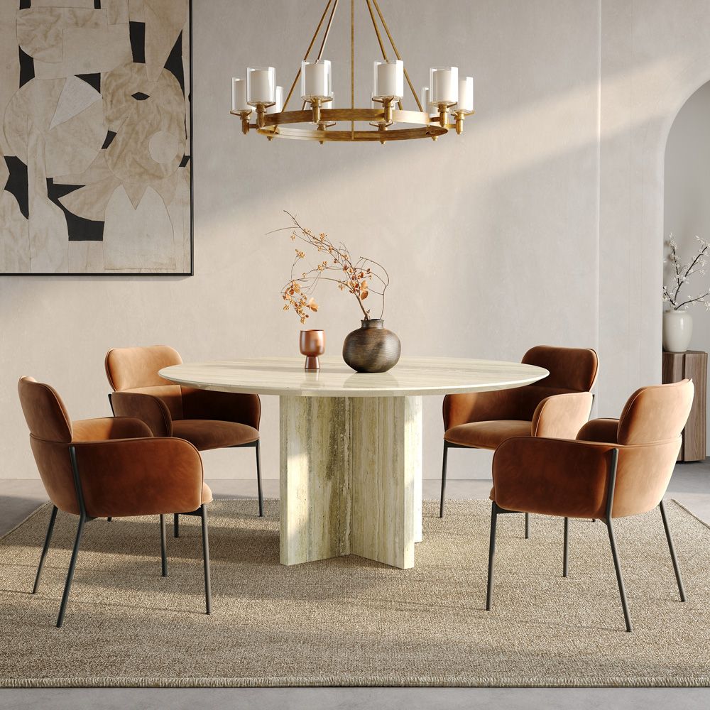 Traditional Yellow Marble Dining Tables
