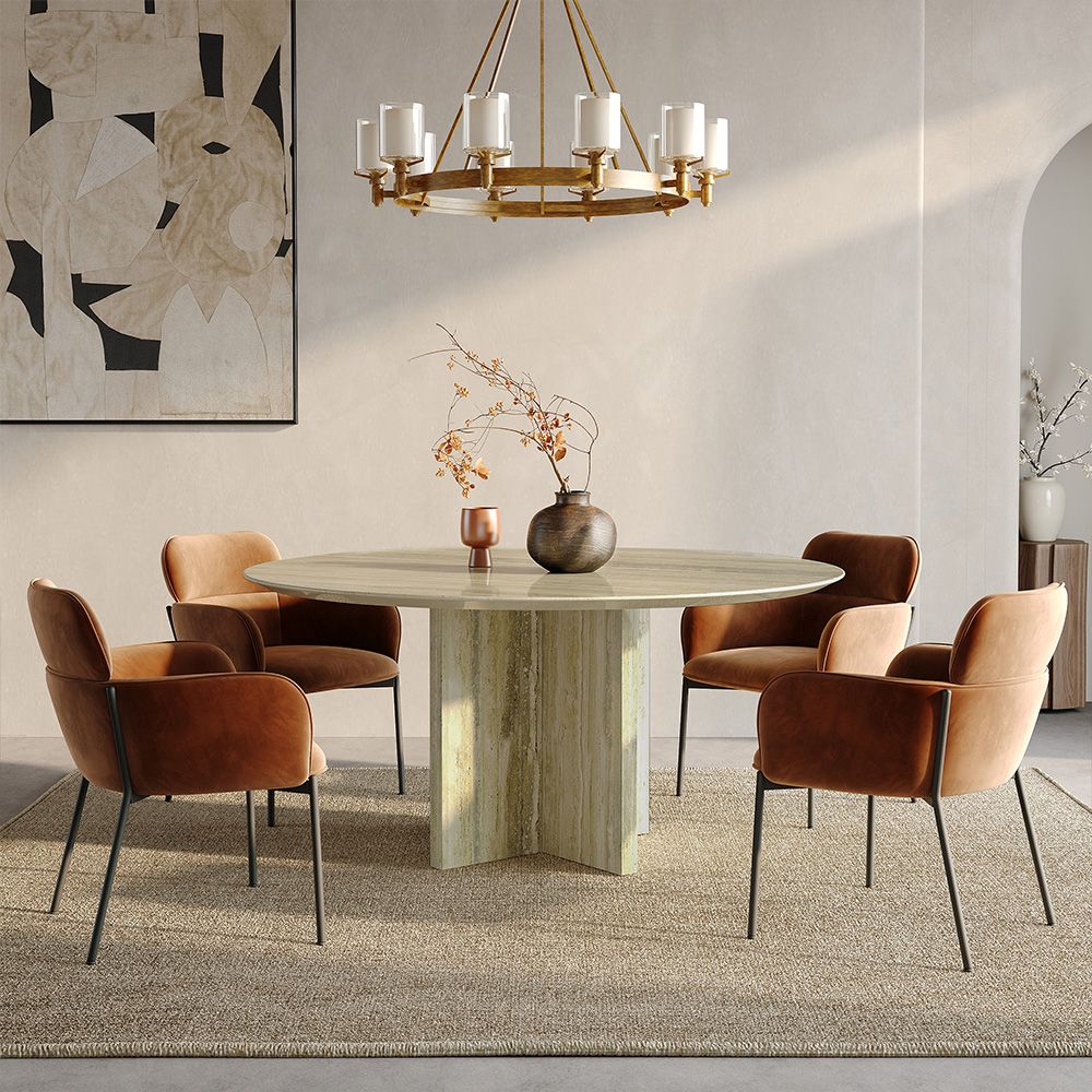 Black Yellow Marble Dining Tables