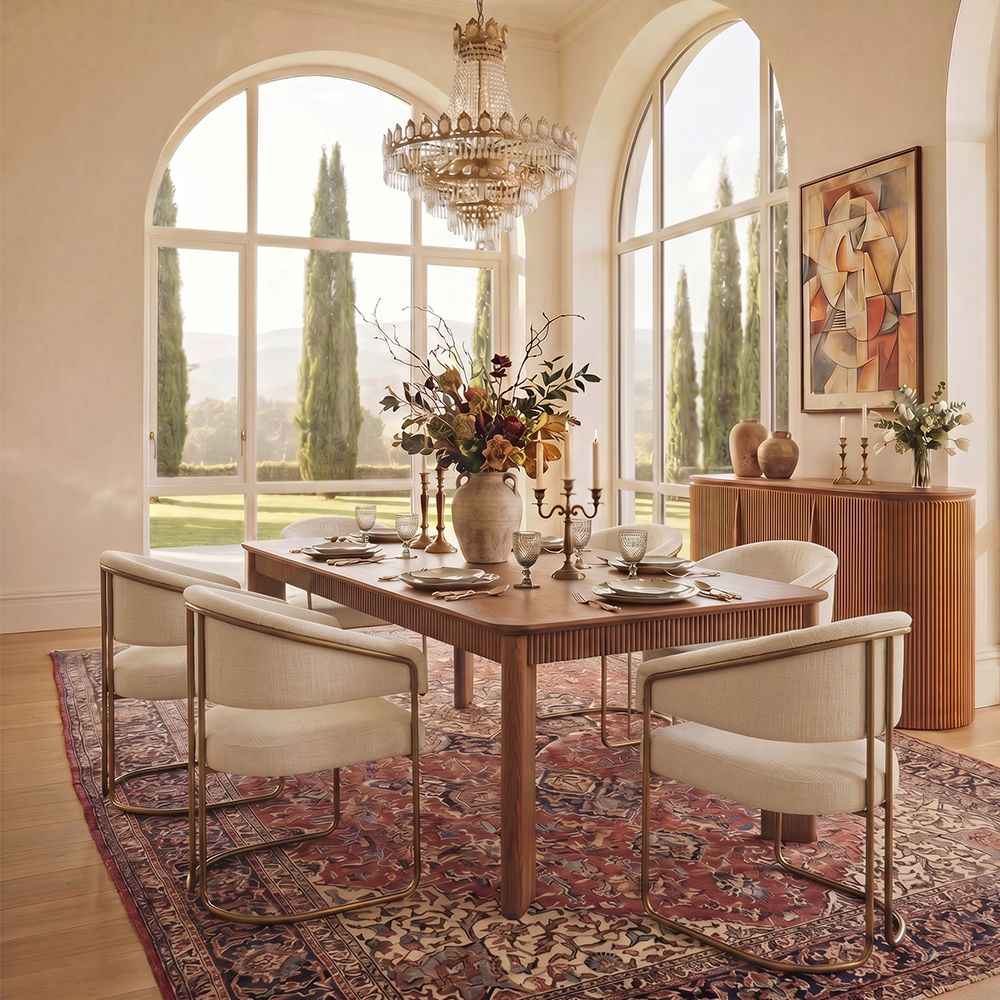 Wood Walnut Color Plywood Dining Tables
