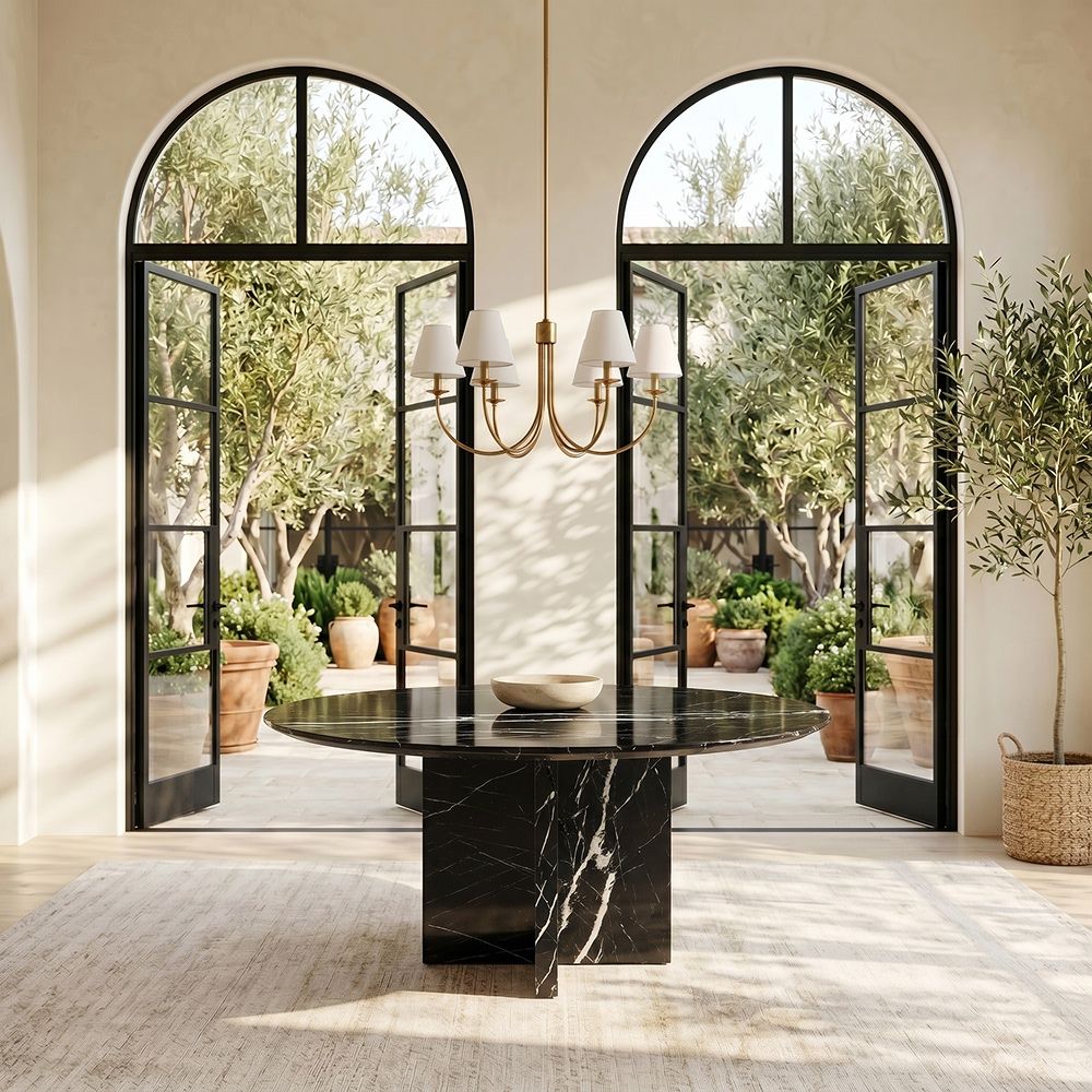 Minimalist Black Marble Dining Tables